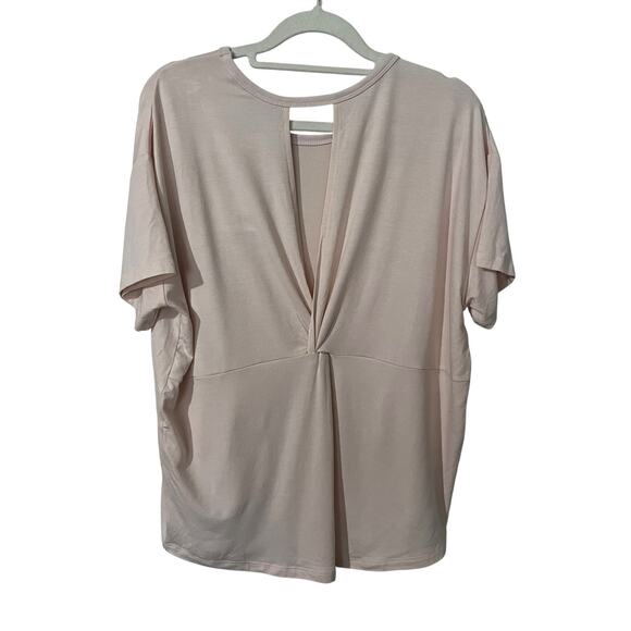 Athleta Women’s Cloudlight Open Back Tee Medium Blush Pink Athleisure Yoga Top - Picture 2 of 10